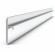 Алюминиевый стыковочный порожек напольный 38х11 мм Диал 9155 серебро 3 м