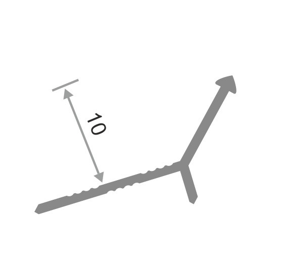 Профиль Y-образный мерседес ПО-Y001 серебро глянец 2,7 м