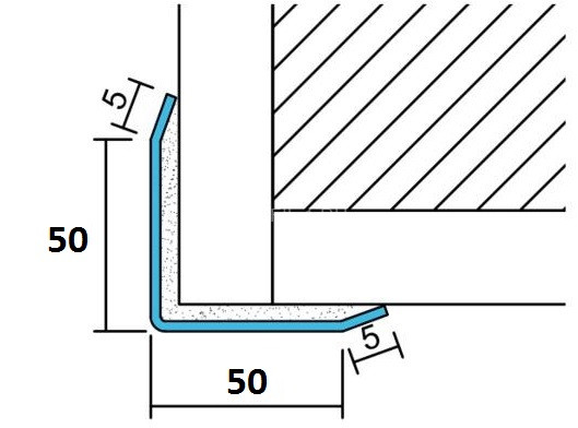 Уголок нержавейка 50х50 SAO12-50W серебро глянец 2,7 м