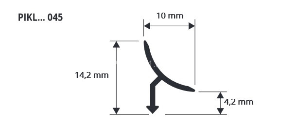 Внутренний угол для плитки латунь (раскладка) 4 мм Progress Profiles PIKLOL 45 полированный 2,7 м