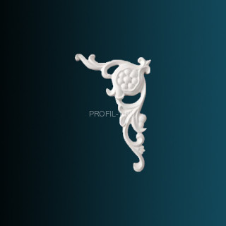 Декоративный орнамент Перфект G2313R правый белый 105х157х17 мм