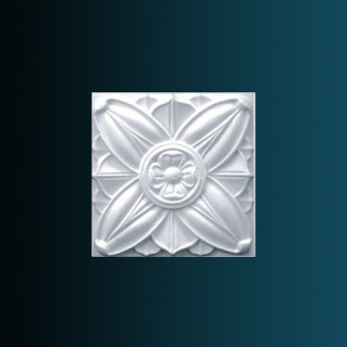 Декоративный орнамент Перфект P1105 белый 82х82х10 мм