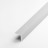 Алюминиевый уголок 16х16 мм ПН-16х16 серебро матовое 2,7 м