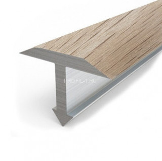 Алюминиевый профиль Т-образный 18 мм Т-18 Л Беленый дуб 2,7 м (упаковка 10 штук)