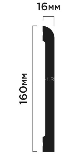 Напольный плинтус 16х180 мм HiWood BE180 белый 2 м Напольный плинтус 16х180 мм HiWood BE180 белый 2 м