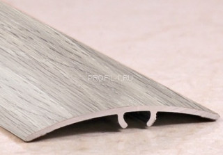 Алюминиевый порог ламинированный разноуровневый 41 мм ПО-41 213 дуб серый 2,7 м Алюминиевый порог ламинированный разноуровневый 41 мм ПО-41 213 дуб серый 2,7 м