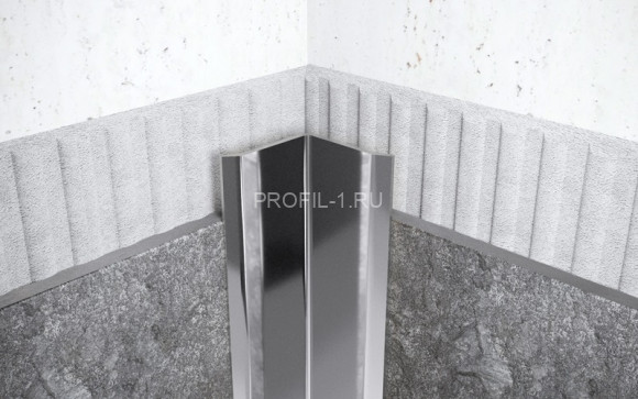 Уголок из нержавеющей стали равнополочный внутренний с загнутыми краями 30х30 мм FV 30 P полированная сталь 300 см