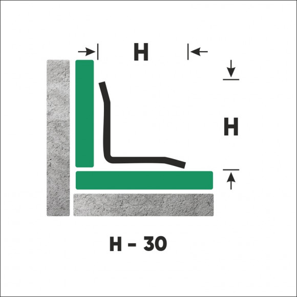 Уголок из нержавеющей стали равнополочный внутренний с загнутыми краями 30х30 мм FV 30 P полированная сталь 300 см