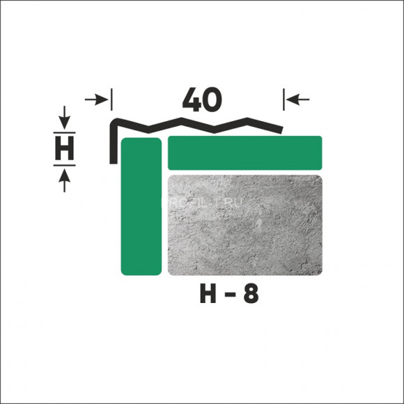 Угловой порог из нержавеющей стали 40х8 мм FCA 8 GP золото полированное 270 см