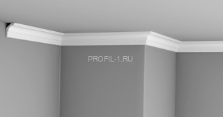 Потолочный плинтус Glanzepol GPX-06 белый полистирол 35х25 мм 2 м