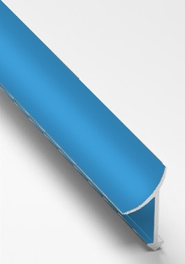 Уголок для плитки внутренний универсальный алюминий 10 мм PV30-31 синий Ral 5015 2,7 м