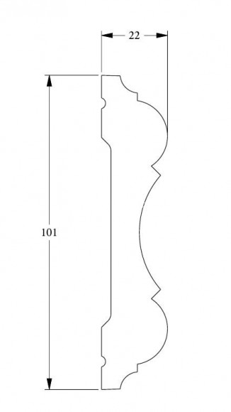 Молдинг Orac Decor Purotouch P8040 белый полиуретан 101х22 мм 2м Молдинг Orac Decor Purotouch P8040 белый полиуретан 101х22 мм 2м