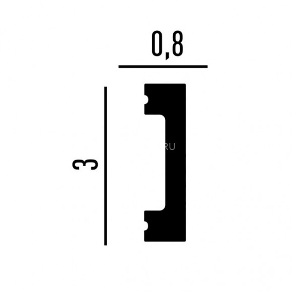 Декоративный молдинг Перфект Плюс P160 белый ударопрочный 8х30 мм 2 м Декоративный молдинг Перфект Плюс P160 белый ударопрочный 8х30 мм 2 м