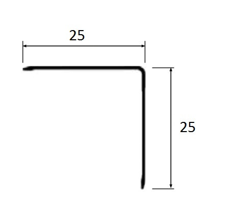Угол защитный 25х25 мм алюминий PV64-11 коричневый блестящий 2,7 м Угол защитный 25х25 мм алюминий PV64-11 коричневый блестящий 2,7 м