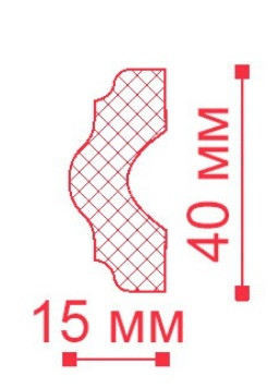 Потолочный плинтус NMC Nomastyl I белый полистирол 15х40 мм 200 см