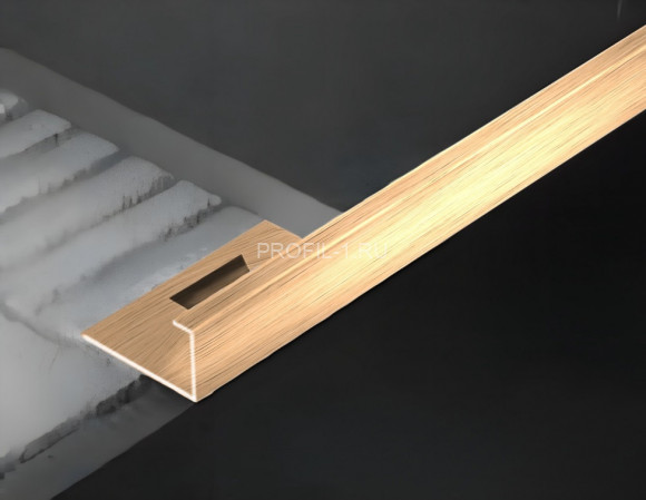 L-профиль 12х5 мм из нержавеющей стали SS 304 FSBP130-12 GS S.S.304 золото сатинированное 2.7 м