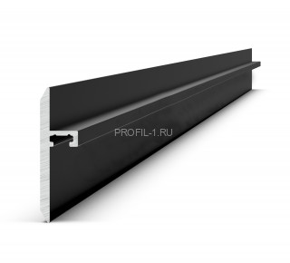 Алюминиевый стыковочный порожек напольный 38х11 мм Диал 9155 черный 3 м