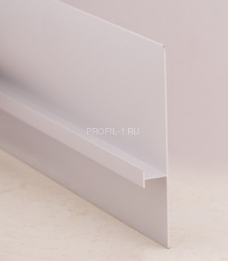 Плинтус алюминиевый для гипсокартона 111,5 мм ПЛ-141 серебро матовое 3 м Плинтус алюминиевый для гипсокартона 111,5 мм ПЛ-141 серебро матовое 3 м