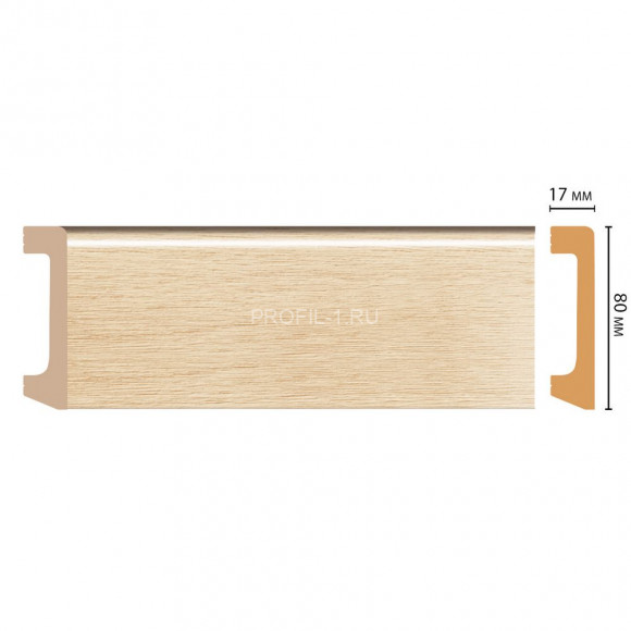 Плинтус напольный DECOMASTER D235-71/20 ДМ (80x17x2400) цвет Бук Плинтус напольный DECOMASTER D235-71/20 ДМ (80x17x2400) цвет Бук