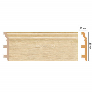 Плинтус напольный DECOMASTER D233-71 ШК/8 (120x23x2400) цвет Дуб светлый