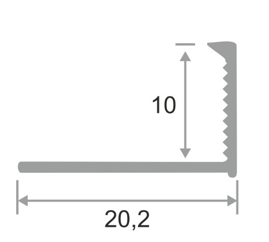 Алюминиевый профиль L-образный 10 мм ПО-4540 серебро глянец 2,7 м Алюминиевый профиль L-образный 10 мм ПО-4540 серебро глянец 2,7 м