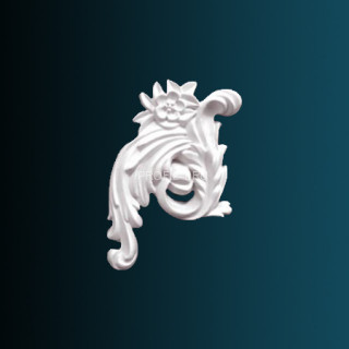 Декоративный орнамент Перфект G2315L левый белый 180х110х24 мм