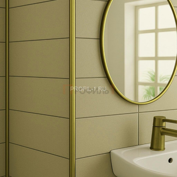 Латунный уголок 30х30 мм антик 270 см