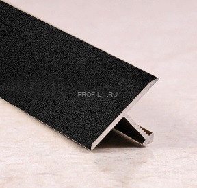 Т-профиль алюминиевый 18 мм ПТ-18 черный муар 2,7 м
