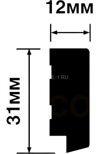 Финишный молдинг для панелей Hiwood LF124B GN68 под дерево 31х12 мм 2,7 м