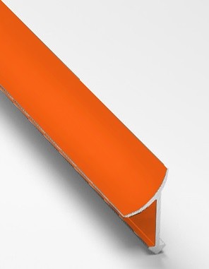 Уголок для плитки внутренний универсальный алюминий 10 мм PV30-28 оранжевый Ral 2004 2,7 м