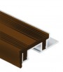 Накладка ПВХ на алюминиевую основу порога 28 мм коричневая 1 м