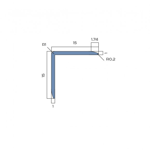 Алюминиевый уголок 15х15 мм NEEXY PV61-15 RG розовый блестящий 2.7 м