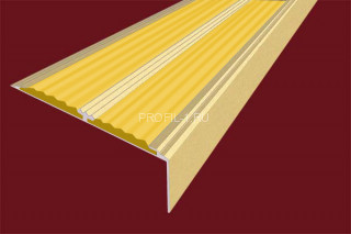 Порог угловой 70х22 мм алюминиевый противоскользящий АУ-70-Анод золото-желтый 3,0 м Порог угловой 70х22 мм алюминиевый противоскользящий АУ-70-Анод золото-желтый 3,0 м