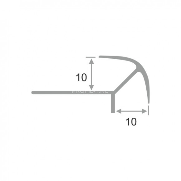 Алюминиевый профиль для наружних углов закладной 10х10 мм ПО-10х10 черный матовый 2.7 м Алюминиевый профиль для наружних углов закладной 10х10 мм ПО-10х10 черный матовый 2.7 м