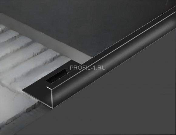 L-профиль 12х5 мм из нержавеющей стали SS 304 FSBP130-12 BP S.S.304 черный полированный 2.7 м
