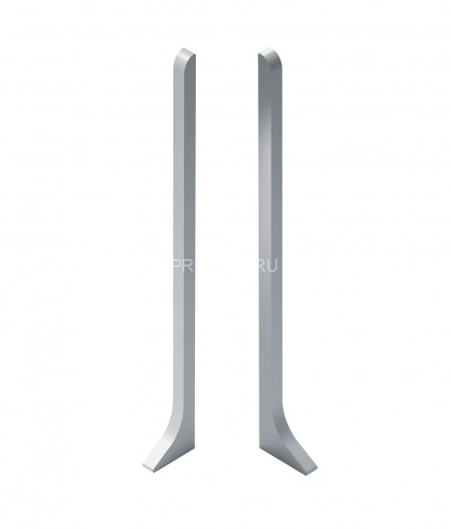 Заглушки пара металлические к алюминиевому плинтусу 40мм NEEXY AKBD40-LE-RE-MS серебро матовое