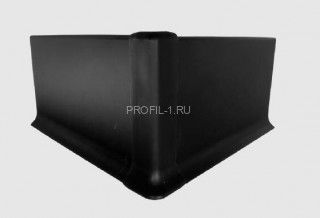 Фурнитура для плинтуса Евротрим L-100 ПВХ уголок внешний черный