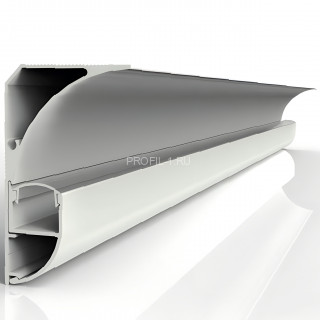 Потолочный плинтус под гипсокартон с подсветкой 60х36 мм Диал 2501 белый муар RAL 9016 3 м