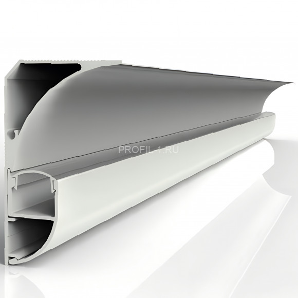 Потолочный плинтус под гипсокартон с подсветкой 60х36 мм Диал 2501 белый муар RAL 9016 3 м