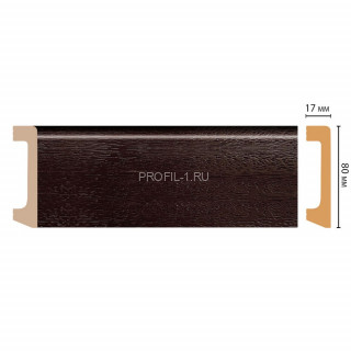 Плинтус напольный DECOMASTER D235-433 ШК/20 (80x17x2400) цвет Венге Плинтус напольный DECOMASTER D235-433 ШК/20 (80x17x2400) цвет Венге