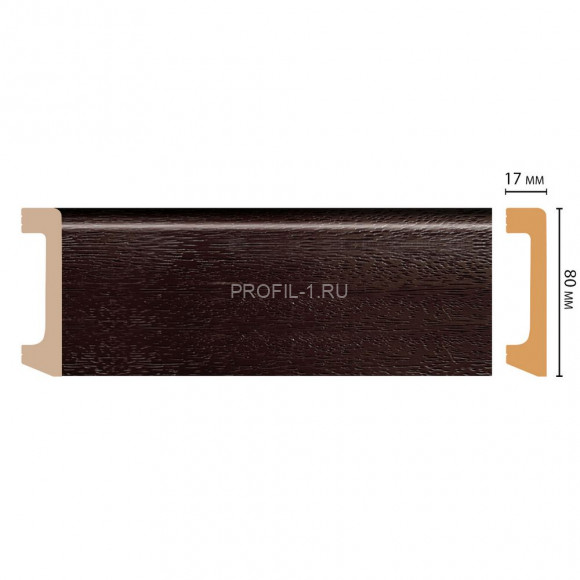 Плинтус напольный DECOMASTER D235-433 ШК/20 (80x17x2400) цвет Венге