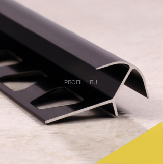 Алюминиевый профиль для наружных углов под плитку ПО-8х8 золото матовое 2,7 м