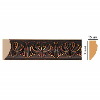 Молдинг DECOMASTER 101B-966 ДМ (33x15x2400) цвет Венге с медью Молдинг DECOMASTER 101B-966 ДМ (33x15x2400) цвет Венге с медью