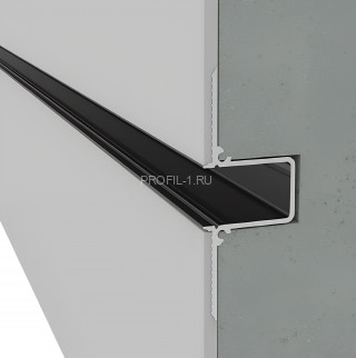 Алюминиевая теневая разделительная рейка Диал ТРР-15 черная 2 м Алюминиевая теневая разделительная рейка Диал ТРР-15 черная 2 м