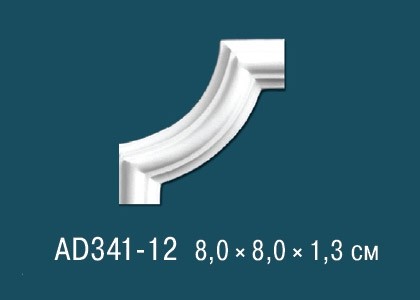 Угловой элемент с орнаментом Перфект AD341-12 80х80 мм
