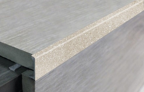 Профиль L-образный алюминиевый 8 мм ПО-Г8 светло-серый муар 2,7 м