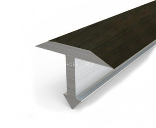 Алюминиевый профиль Т-образный 14 мм Т-14 КД Венге 2,7 м (упаковка 10 штук)