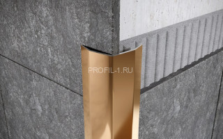 Уголок из нержавеющей стали равнополочный с загнутыми краями 15х15 мм FD 15 GP золото полированное 300 см Уголок из нержавеющей стали равнополочный с загнутыми краями 15х15 мм FD 15 GP золото полированное 300 см