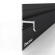 Алюминиевый теневой плинтус Decaro D003.2A Black черный с возможностью LED подсветки 2 м