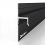 Алюминиевый теневой плинтус Decaro D003.2A Black черный с возможностью LED подсветки 2 м
